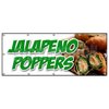 Signmission JALAPENO POPPERS BANNER SIGN fresh hot stuffed deep fried spicy pepper B-120 Jalapeno Poppers